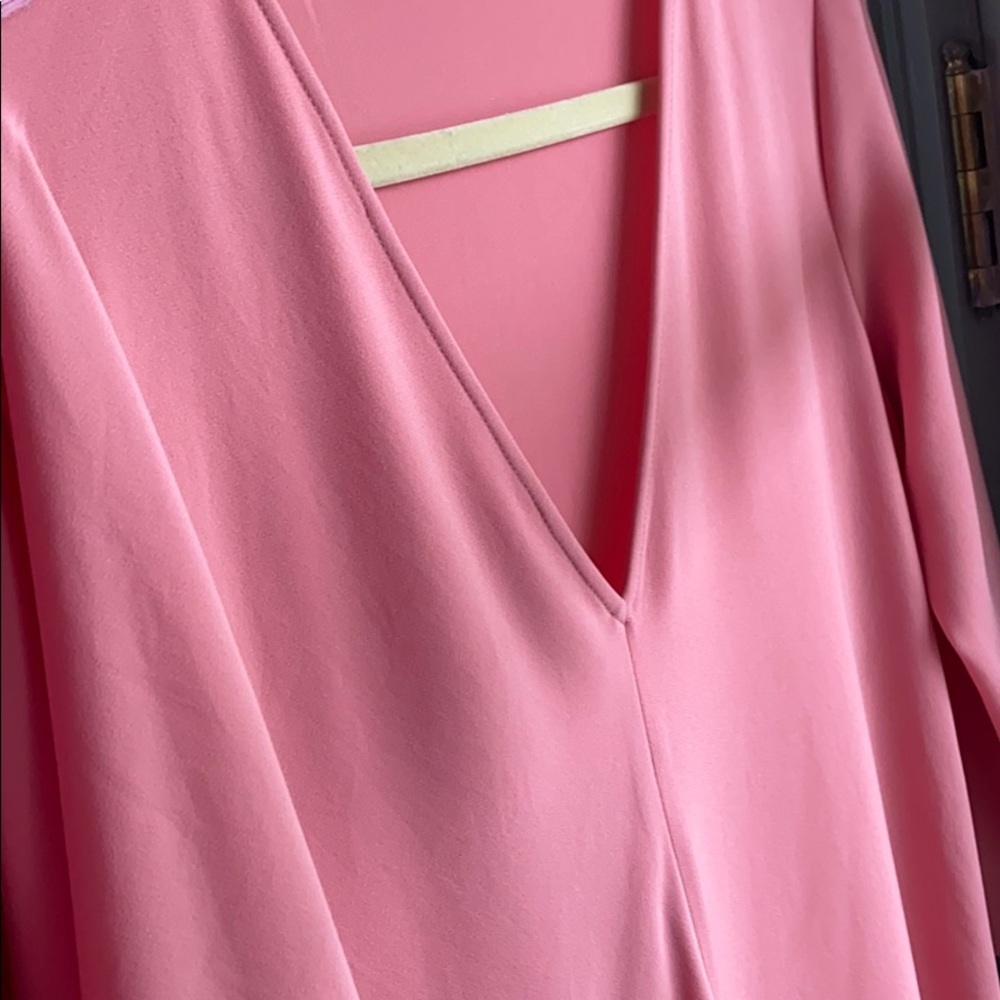 Zara Pink Ruffle Shift Dress - Picture 3 of 3